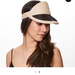 Eugenia Kim "Vicky" lacquered visor with translucent horsehair bill